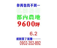 桃園楊梅都內農地9600坪 