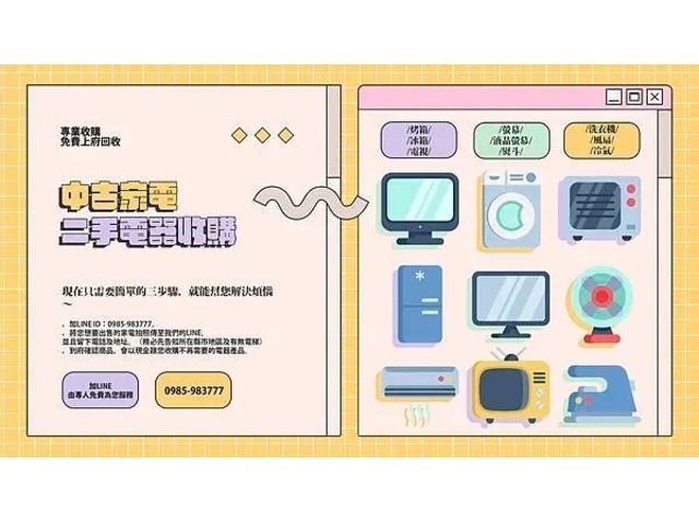 全省北/中/南收購各式家電 0985-983-777
