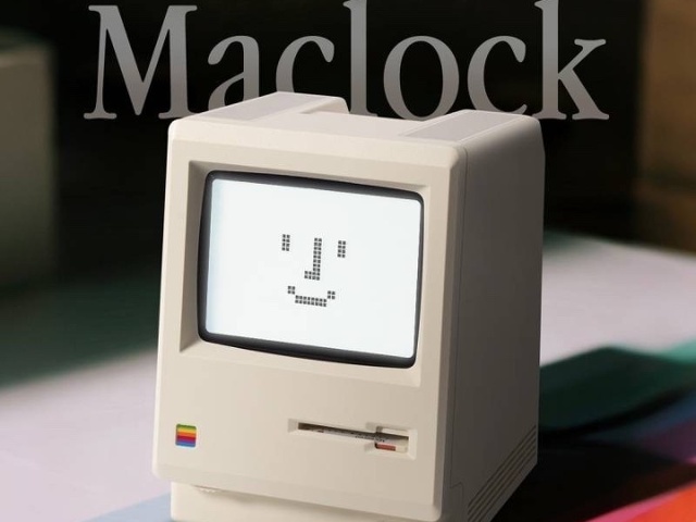 復古電腦造型日期時鐘🕹️Maclock電子天氣時鐘鬧鐘