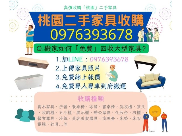 空間太擠？家具想換新？家電閒置沒在用0976393678