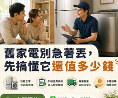 冰箱、洗衣機別急著丟！搞懂回收行情，舊家電也能變現金0979003999